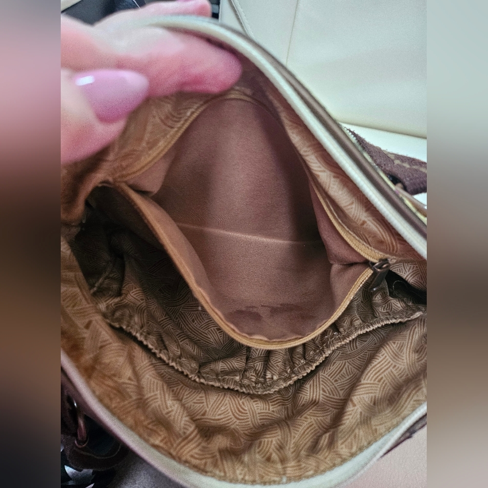 Sakroots Floral Cream Purple Crossbody Bag - Picture 3 of 12